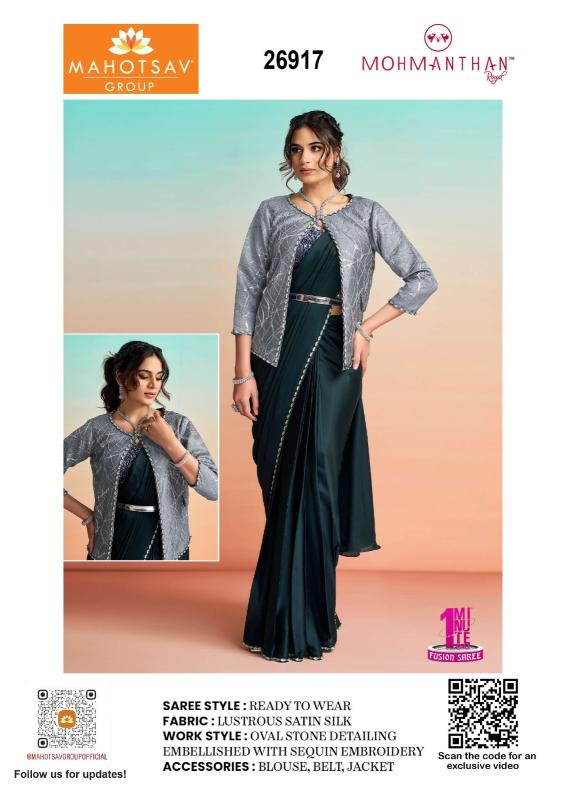 Mahotsav mohmanthan 26900 it girl edit sarees resellers